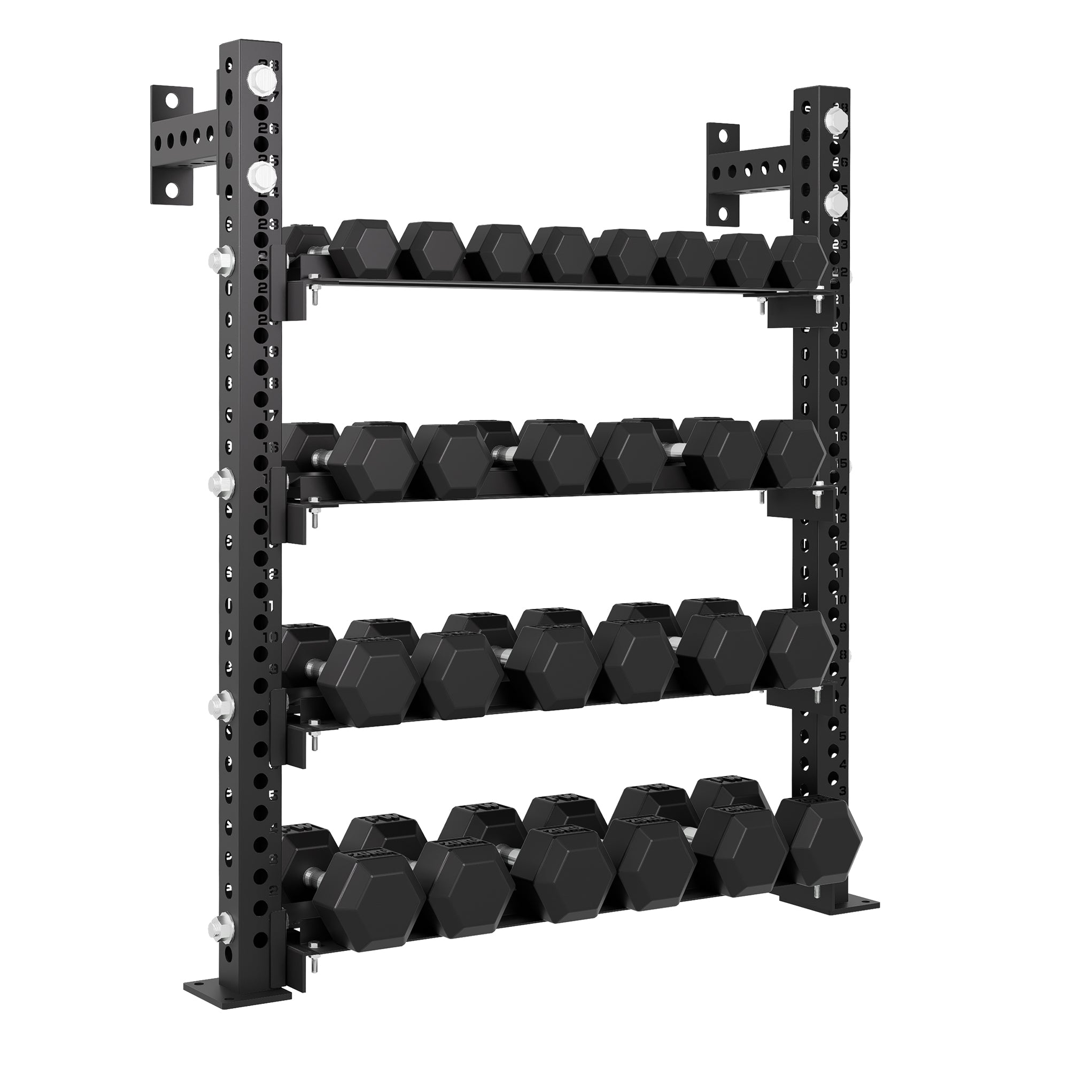 Pro Short Wall Mount Dumbbell Storage Rack | Factory Weights