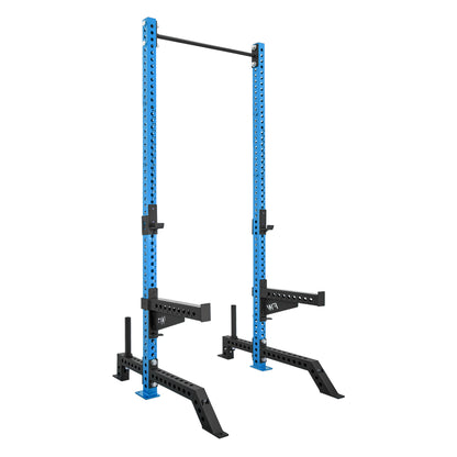 Tall Squat Rack Blue Spotter Arms Storage Pins