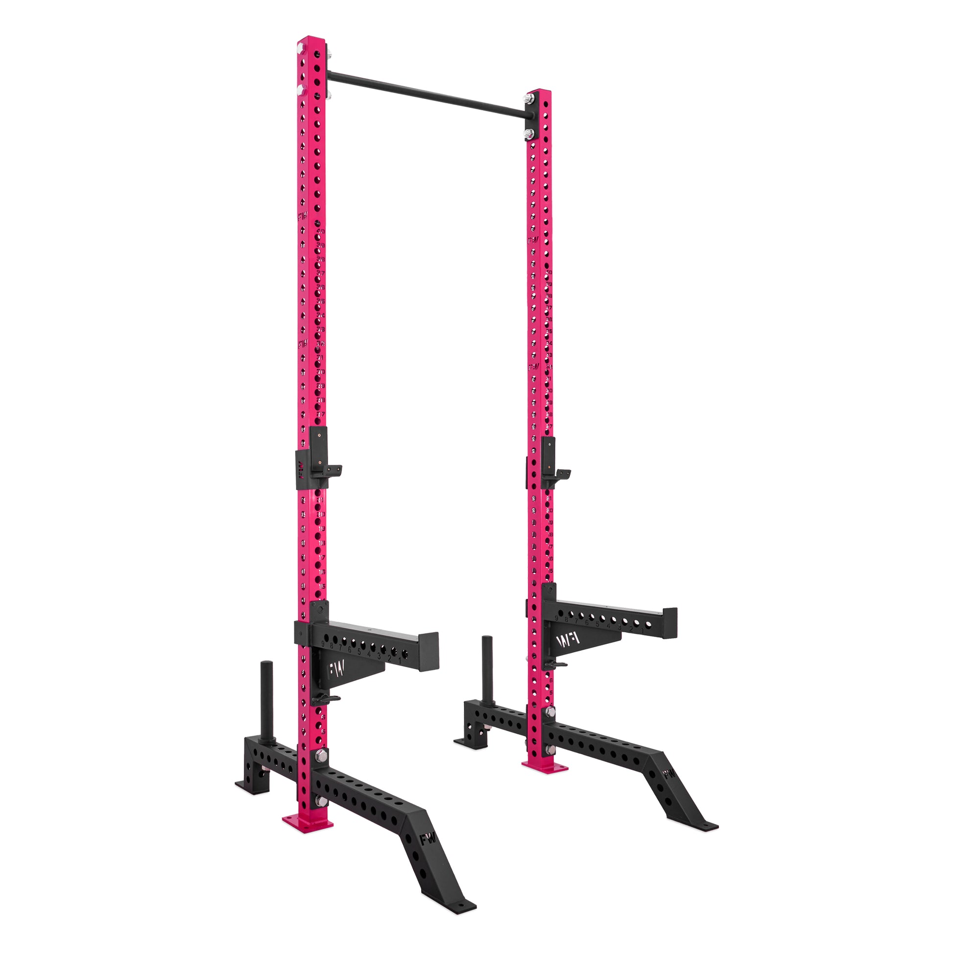 Tall Squat Rack Pink Spotter Arms Storage Pins