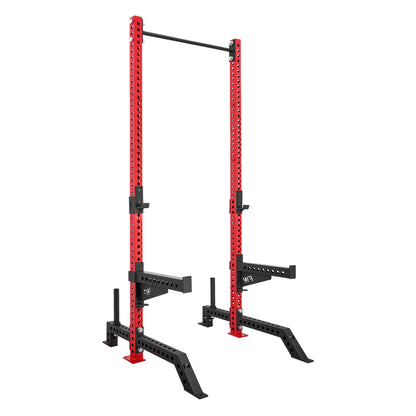 Tall Squat Rack Red Spotter Arms Storage Pins