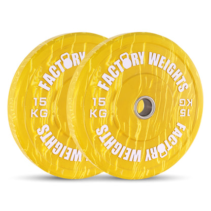 Coloured Tiger Style Bumper Plates (Pair)
