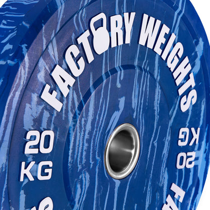 Coloured Tiger Style Bumper Plates (Pair)