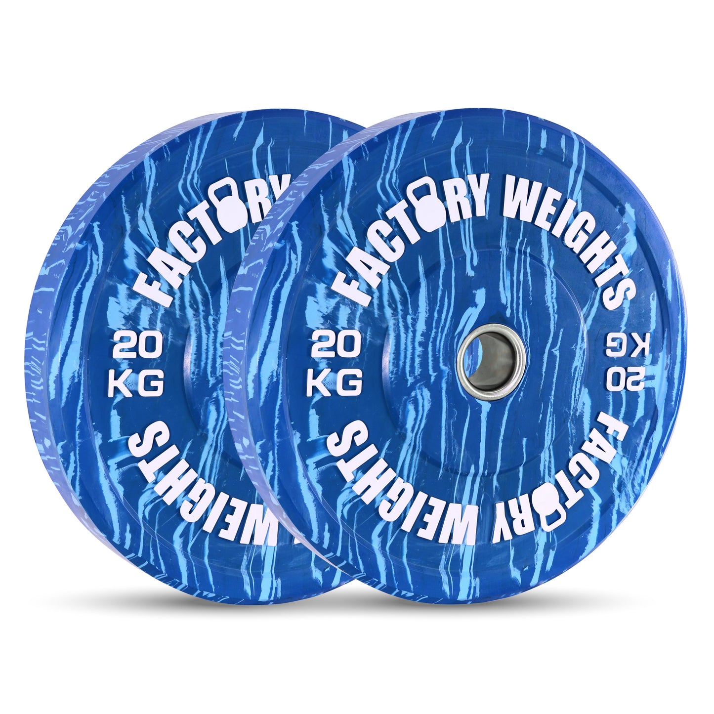 Coloured Tiger Style Bumper Plates (Pair)