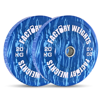 Coloured Tiger Style Bumper Plates (Pair)
