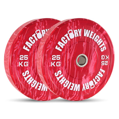 Coloured Tiger Style Bumper Plates (Pair)