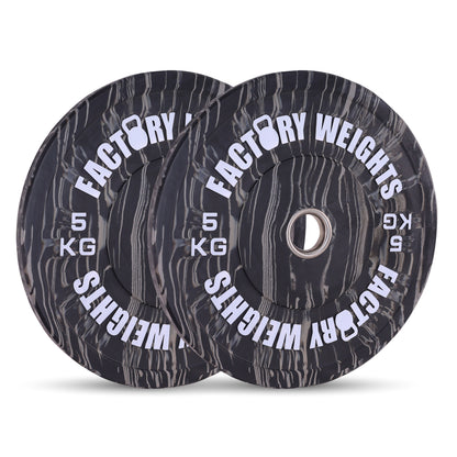 Coloured Tiger Style Bumper Plates (Pair)