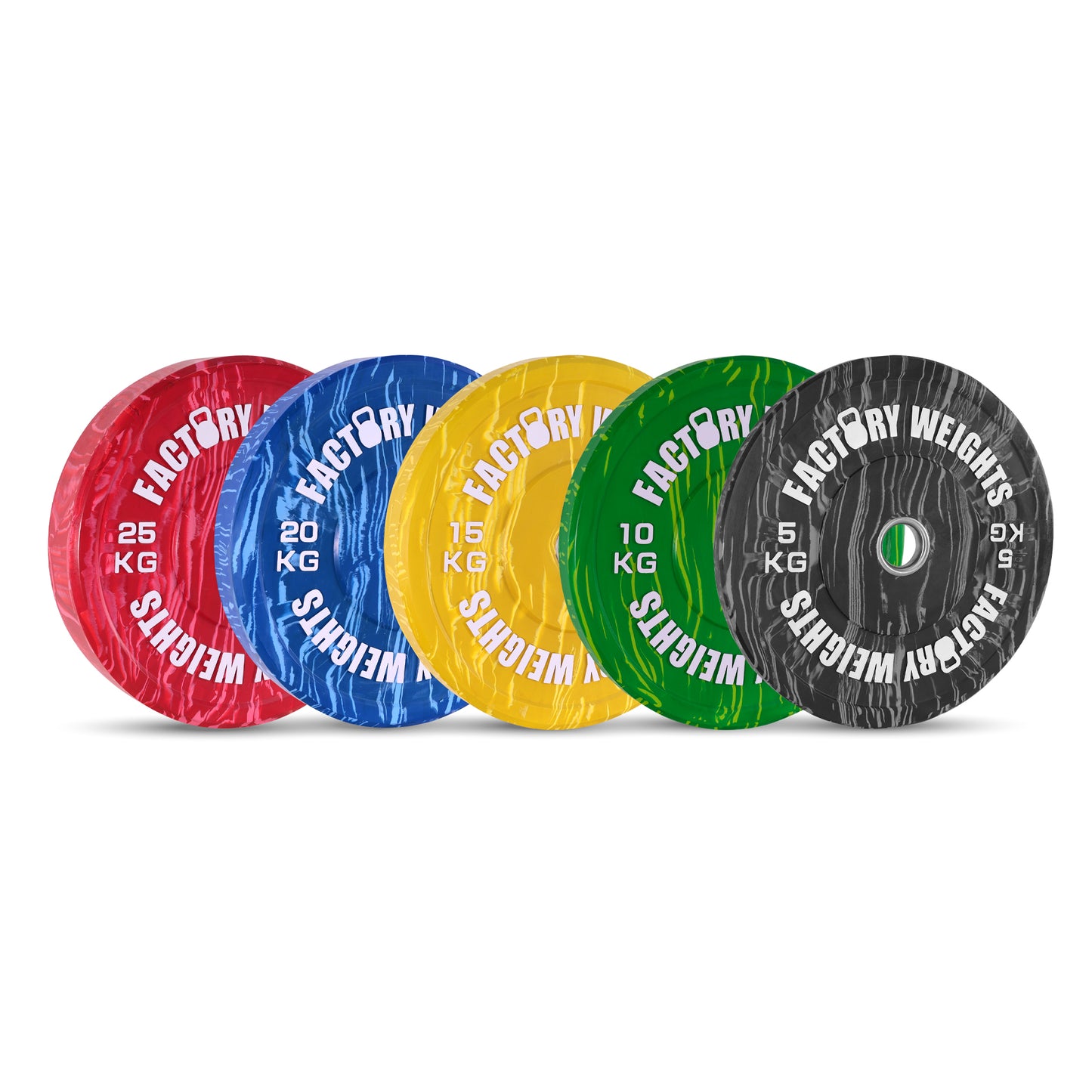 Coloured Tiger Style Bumper Plates (Pair)