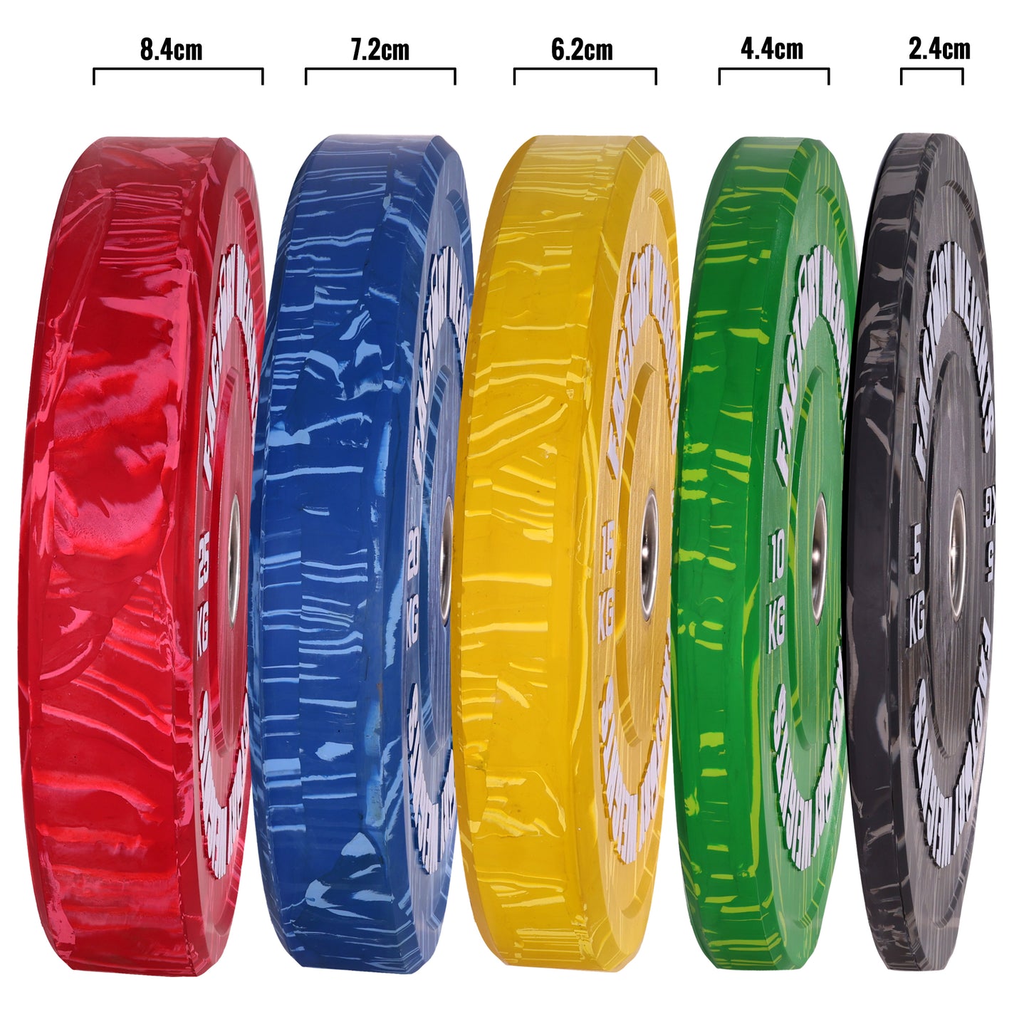 Coloured Tiger Style Bumper Plates (Pair)