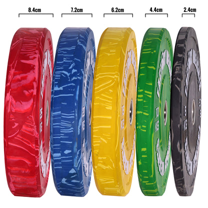 Coloured Tiger Style Bumper Plates (Pair)