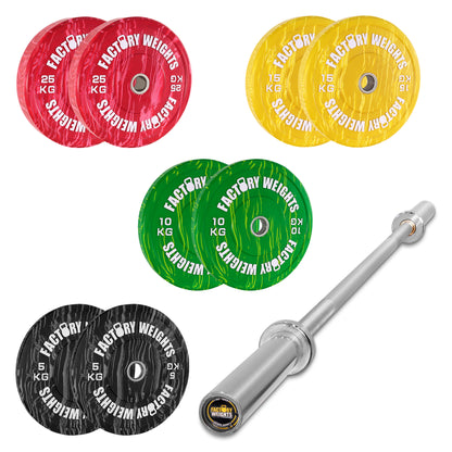 110kg Tiger Style Bumper Plate Set