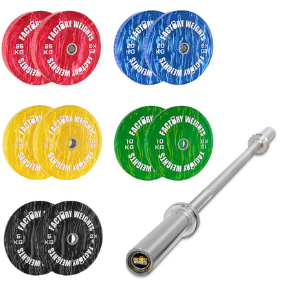 150kg Tiger Style Bumper Plate Set