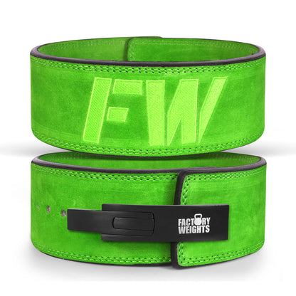 FW Lever Power-Lifting Belt - Green Small Standard Buckle 