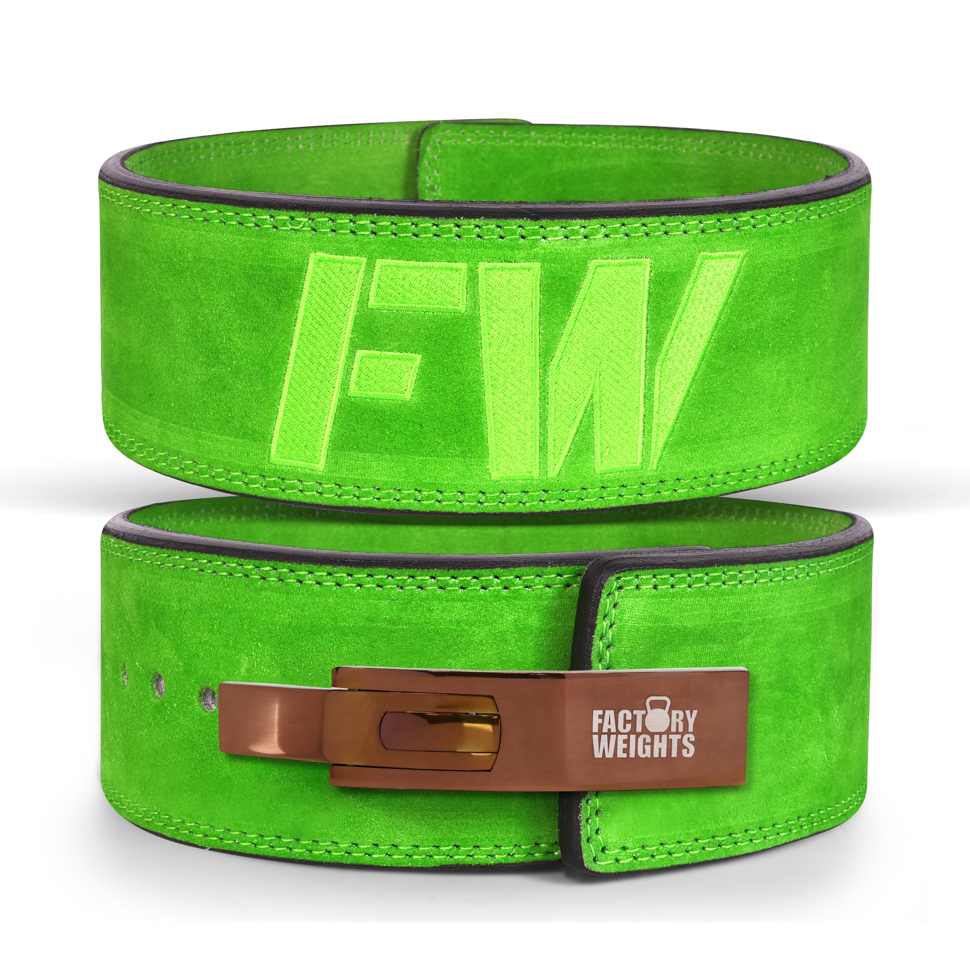 FW Lever Power-Lifting Belt - Green Small Copper (additional £10) 