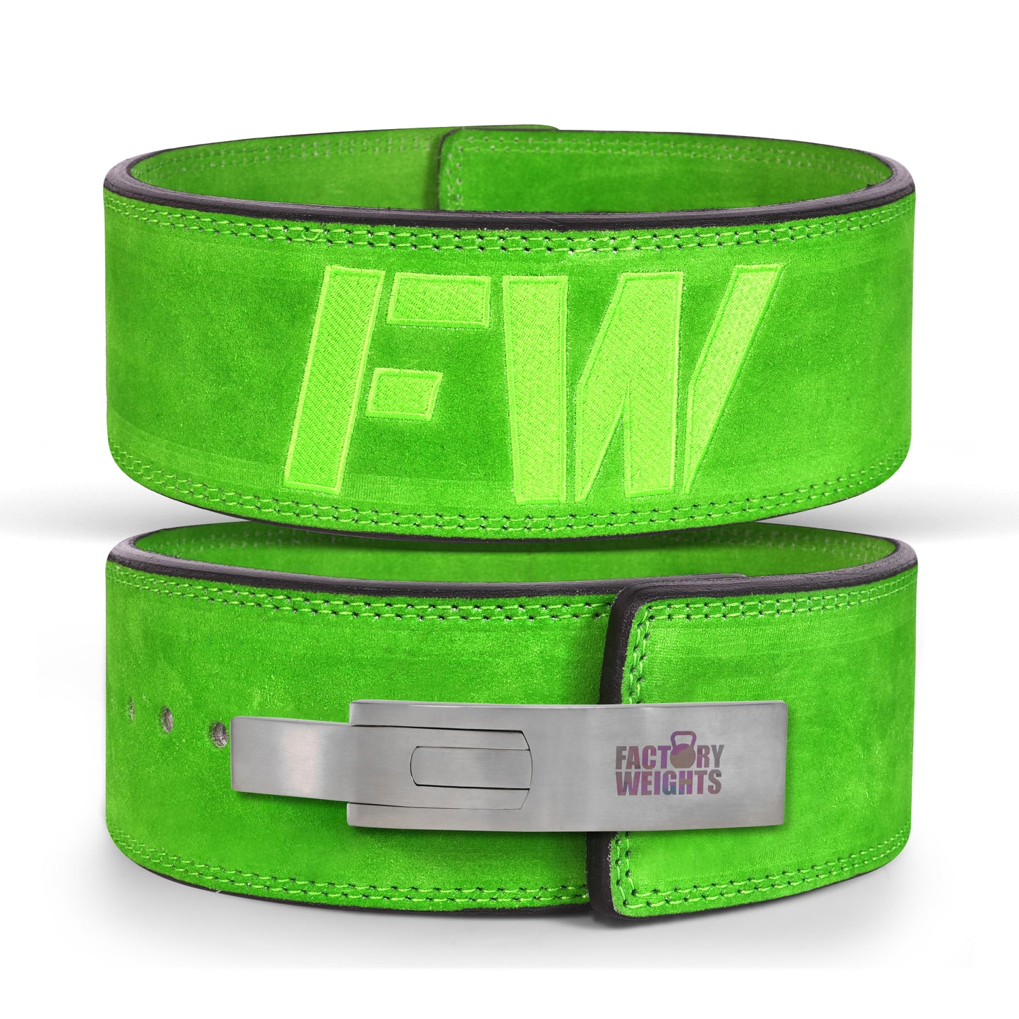 FW Lever Power-Lifting Belt - Green Small Steel (additional £10) 