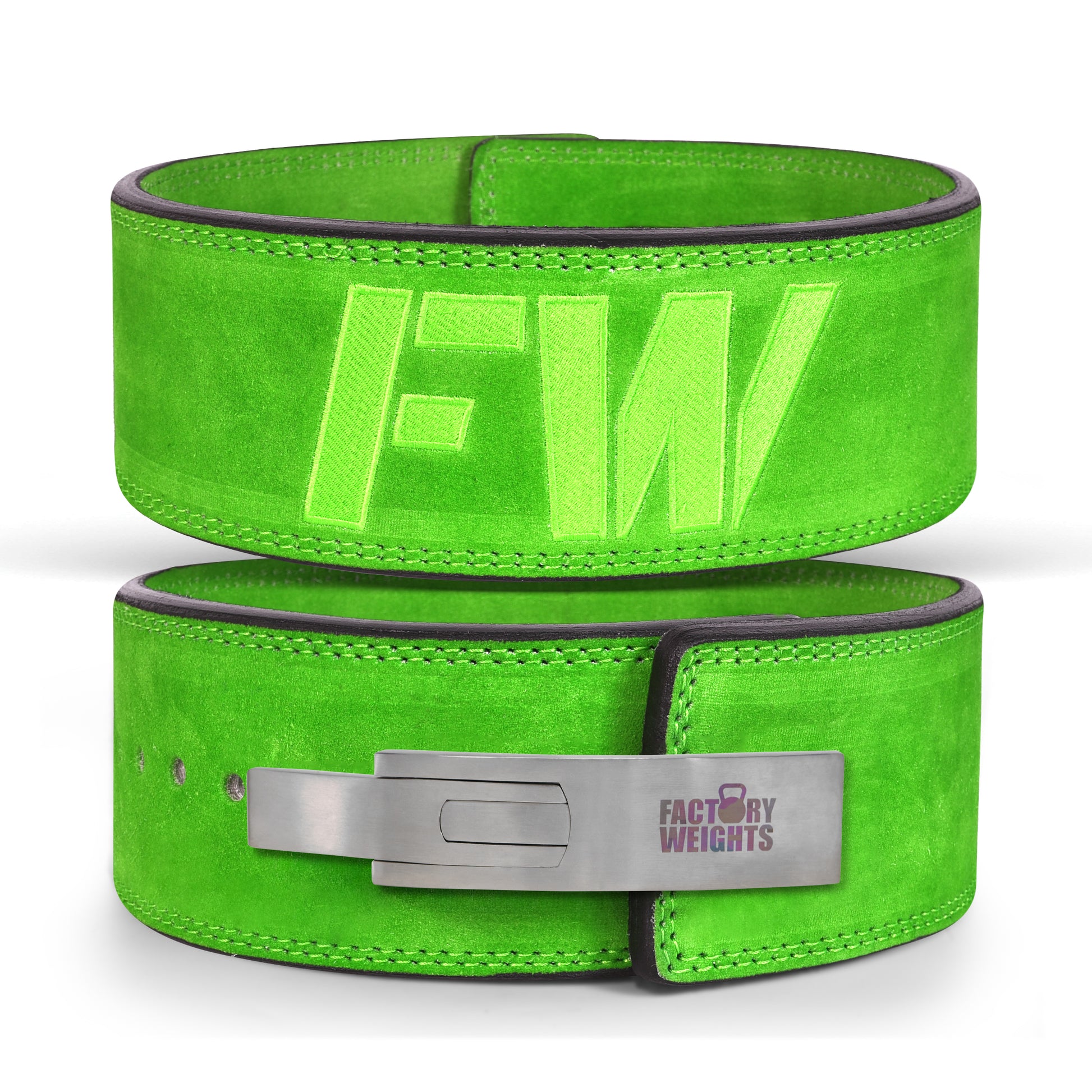 FW Lever Power-Lifting Belt - Green Small Steel (additional £10) 