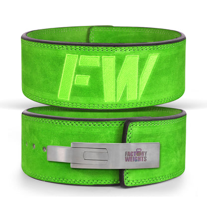 FW Lever Power-Lifting Belt - Green Small Steel (additional £10) 