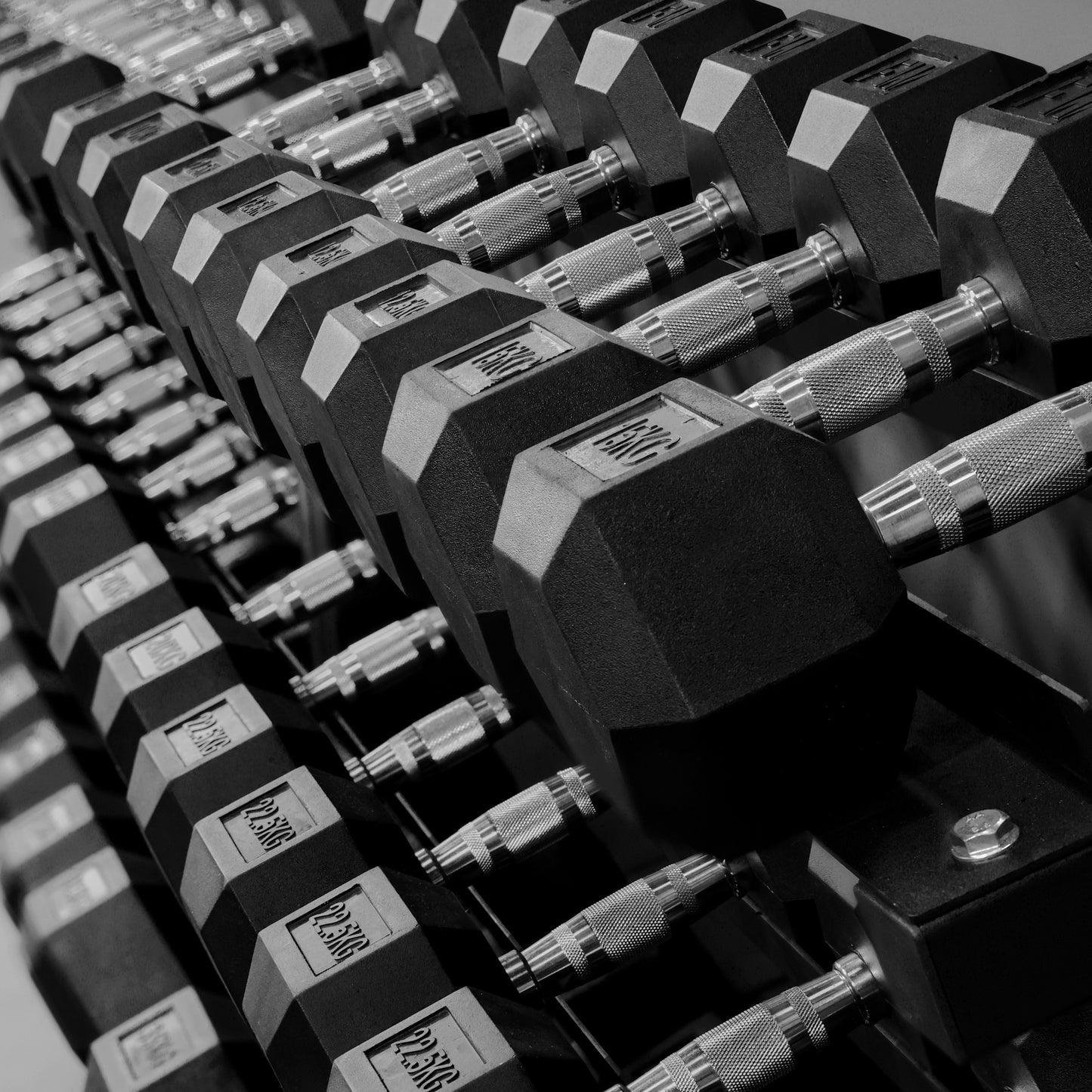 Rubber Hex Dumbbells Pair