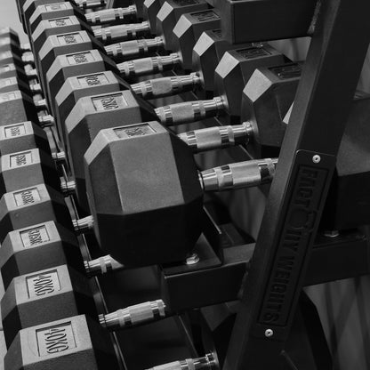 Rubber Hex Dumbbells Pair