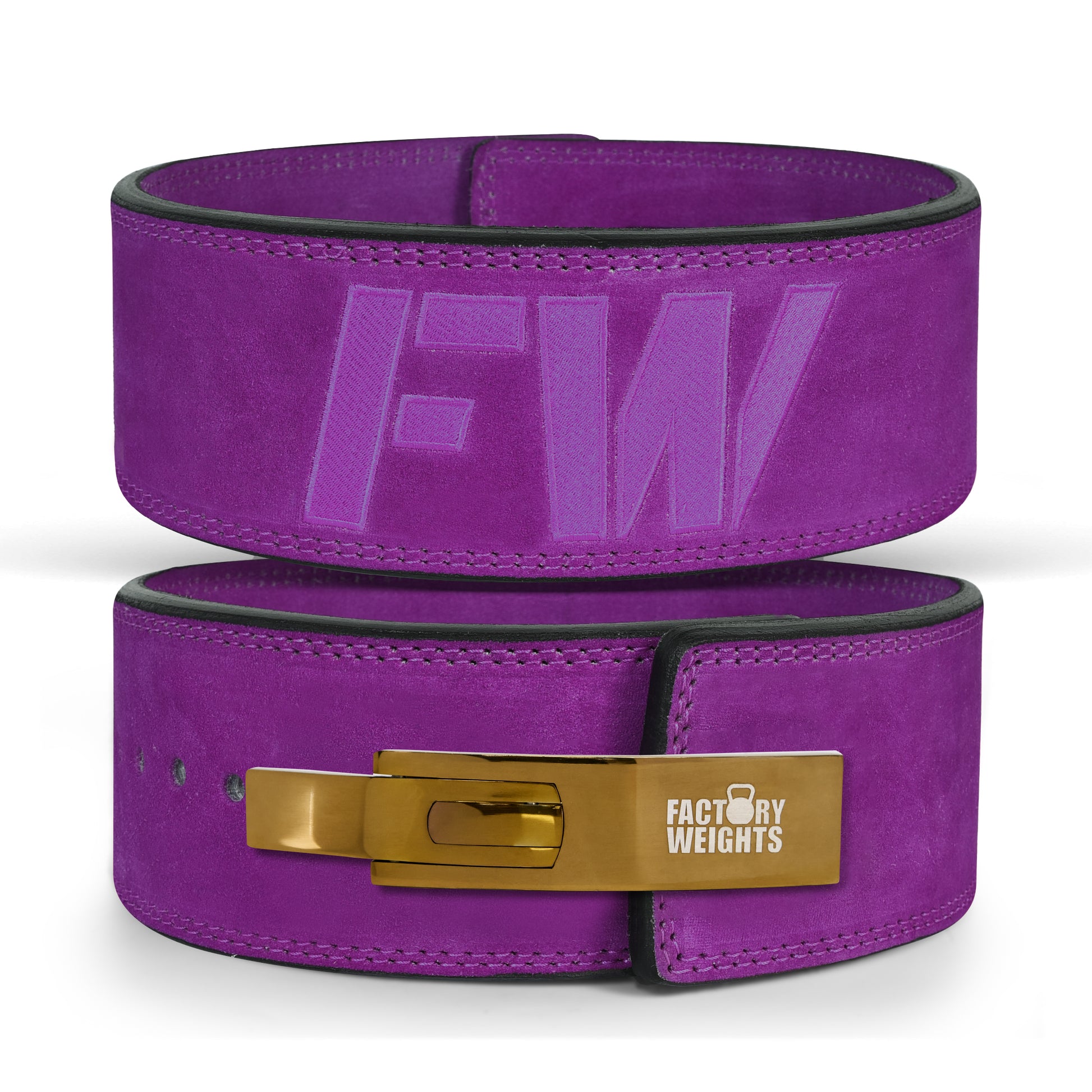 FW Lever Power-Lifting Belt - Purple Small Gold (additional £10) 