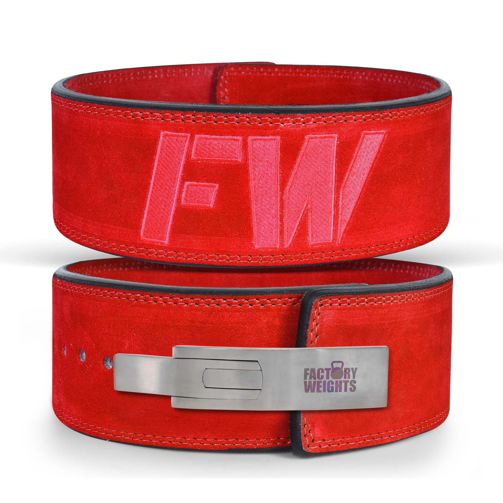 FW Lever Power-Lifting Belt - Red Small Steel (additional £10) 