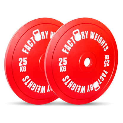 Factory Weights Calibrated Plates (Pair) 2 X 25kg 
