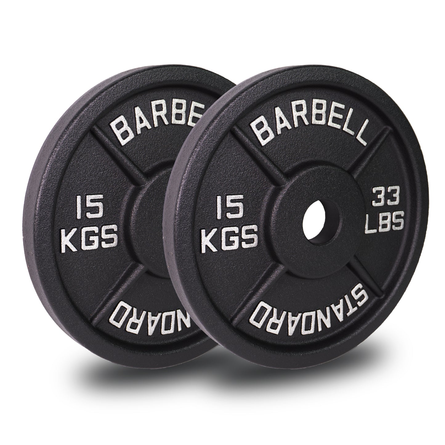 Cast Iron Weight Plates (Pair) 2 X 15KG 