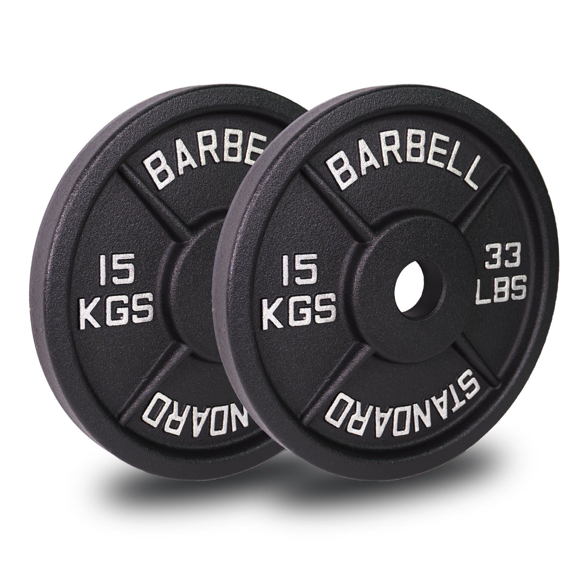 Cast Iron Weight Plates (Pair) 2 X 15KG 