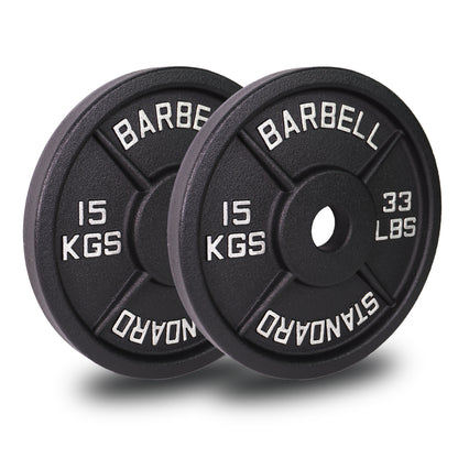 Cast Iron Weight Plates (Pair) 2 X 15KG 