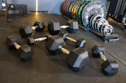 Rubber Hex Dumbbells Pair 
