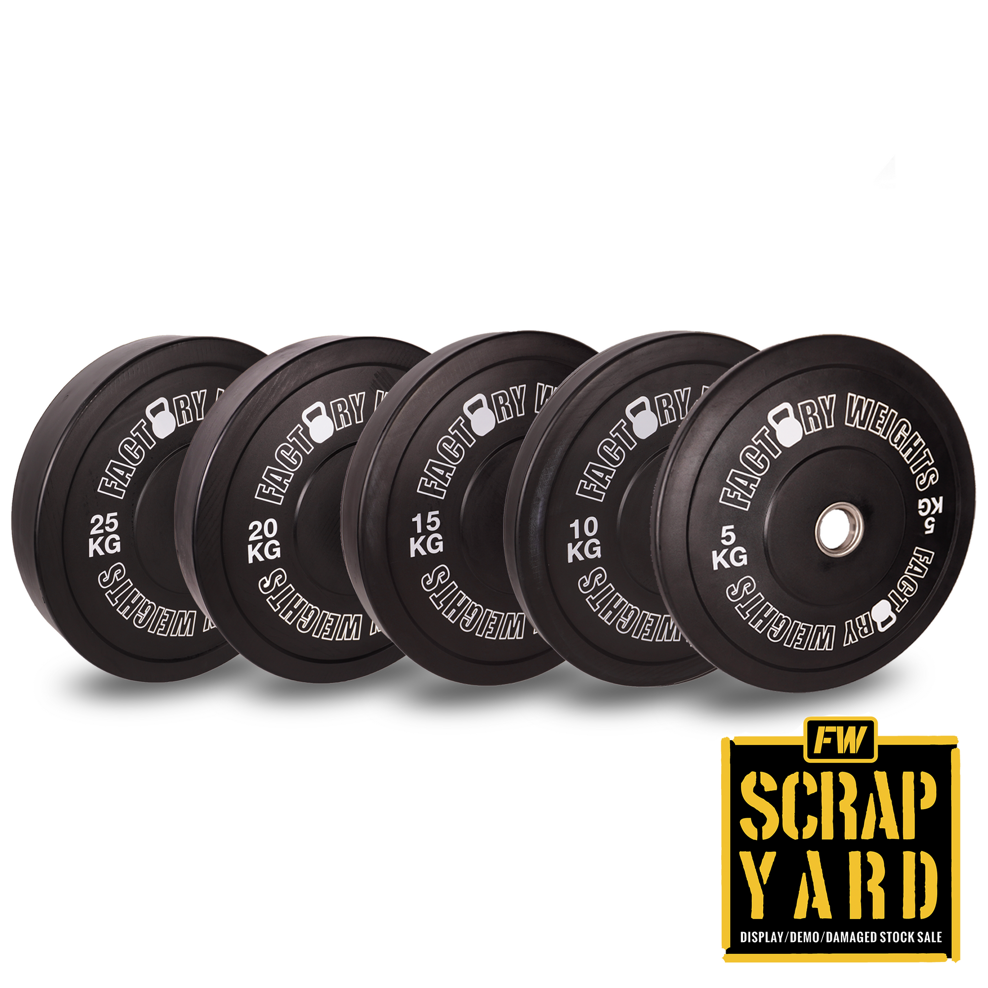 Scrap Yard Black Bumper Plates (Pair) Grade A