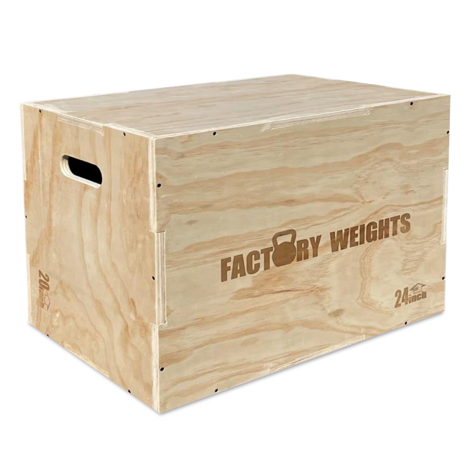 Pro Wooden Plyo Jump Box Bare Wood 