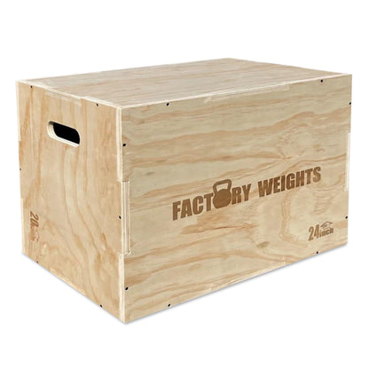 Pro Wooden Plyo Jump Box Bare Wood 