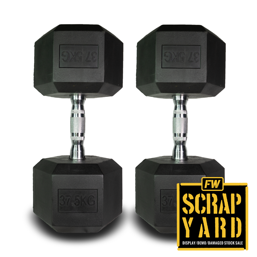 Scrap Yard Rubber Hex Dumbbells Pair Grade A