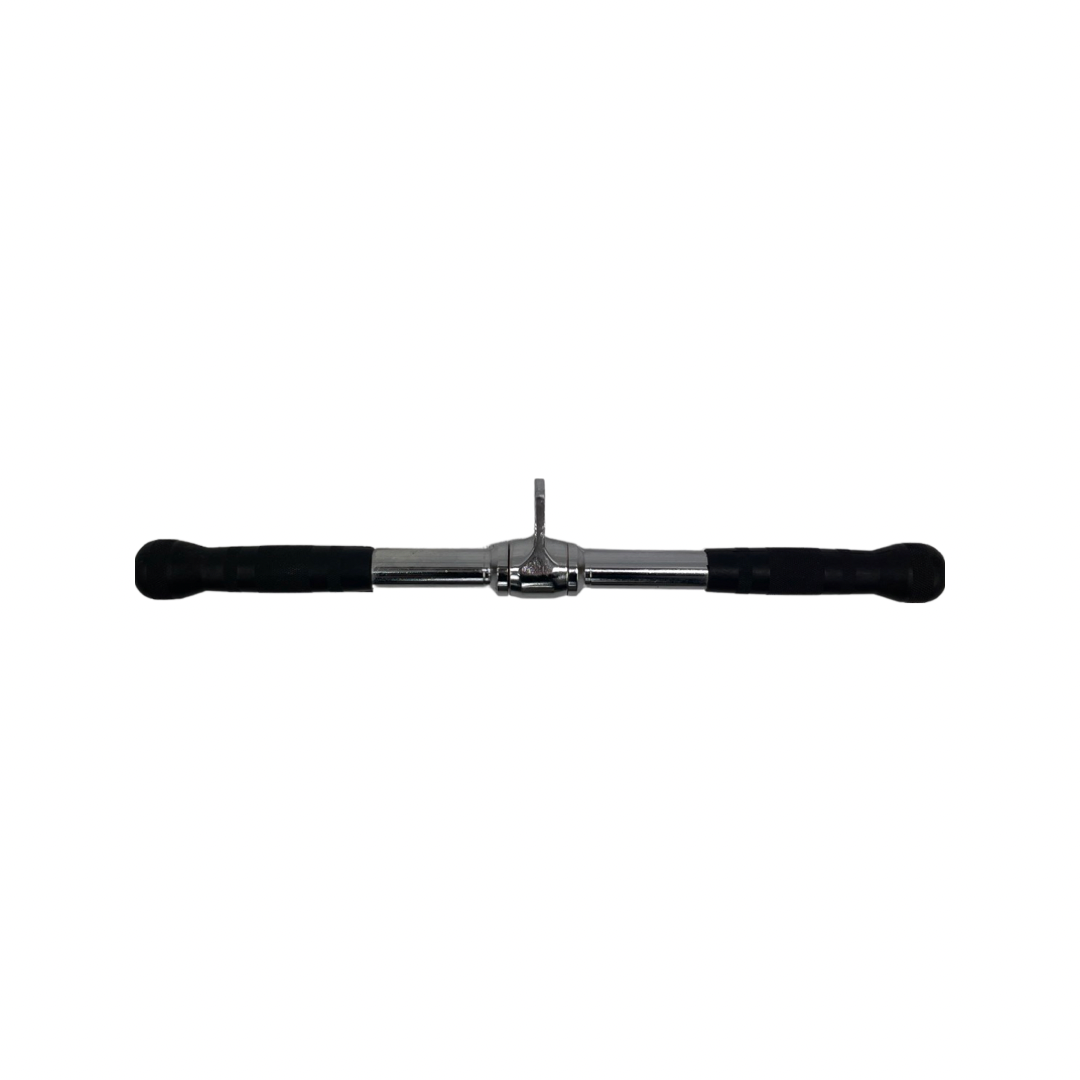 Rotating Straight Bar Cable Attachment with Rubber Grips