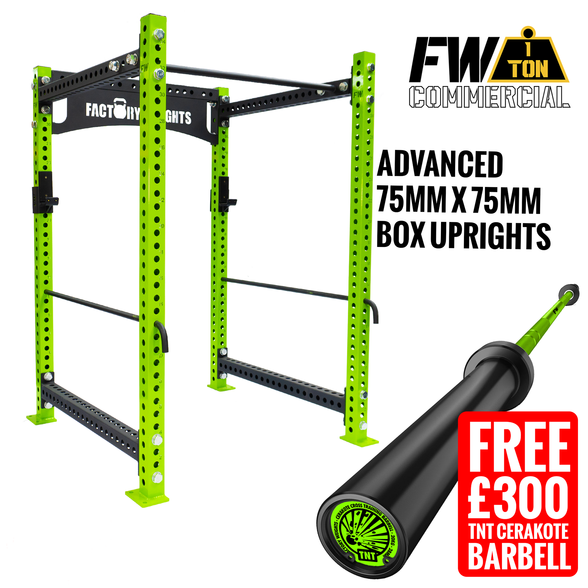 Short Power Rack with Free Cerakote Barbell