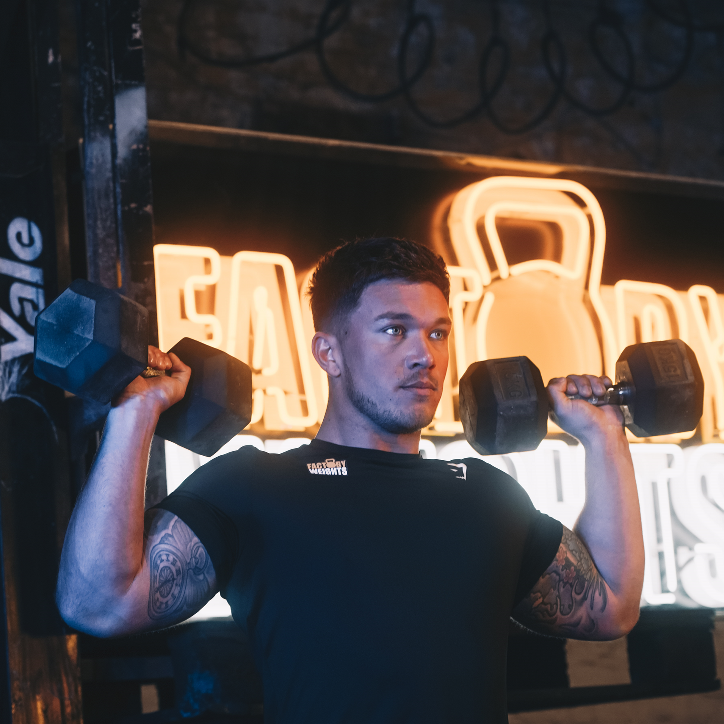Rubber Hex Dumbbells Pair 