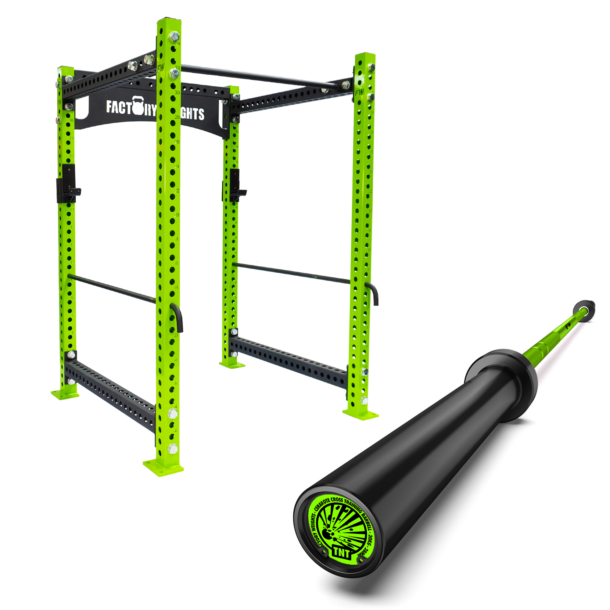 Short Power Rack with Free Cerakote Barbell